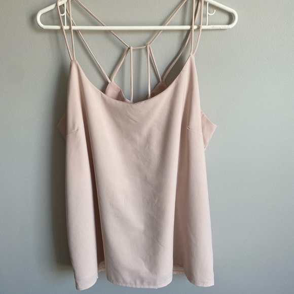 The Limited Tops - The Limited Pale Pink Strappy Tank Top size Large